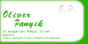 oliver panyik business card